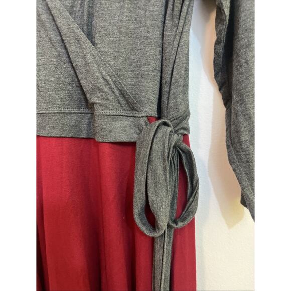 Bailey 44 Gray and Red Midi Dress - Picture 7 of 12